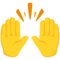 Raising Hands emoji on Messenger